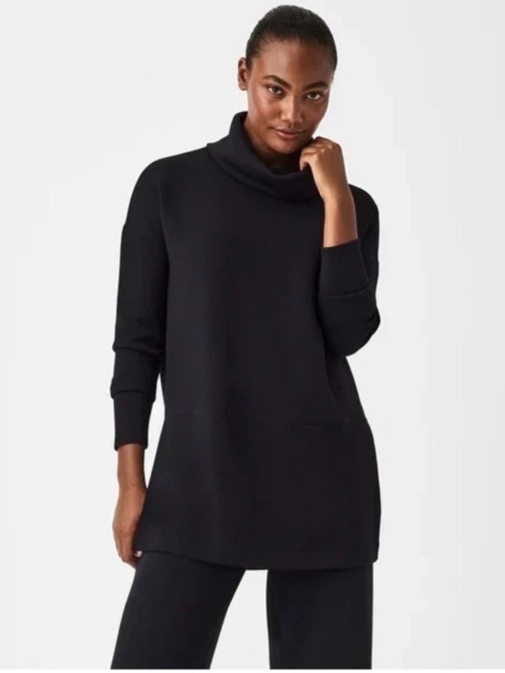 SPANX Airessentials Black Turtleneck Women's Sweater